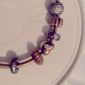 Authentic Pandora Bracelet, yellow gold 14k Medium